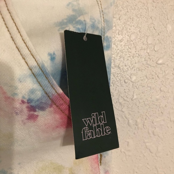 Wild Fable Straight Leg Carpenter TieDie Jean White Colorful - Picture 3 of 7